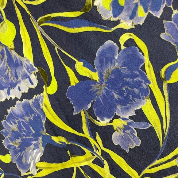 Closet London Floral Dress Retro Blue A-Line Zip Back Size 10 Sleeveless Cotton - Picture 10 of 11